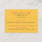 Docent / Wiskundige / Educator Calculator Notitieb Visitekaartje (Achterkant)