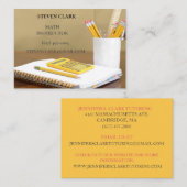 Docent / Wiskundige / Educator Calculator Notitieb Visitekaartje (Voorkant / Achterkant)