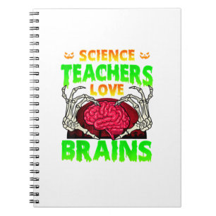 Docenten Hersenen Skelet Hand Hart Halloween Notitieboek