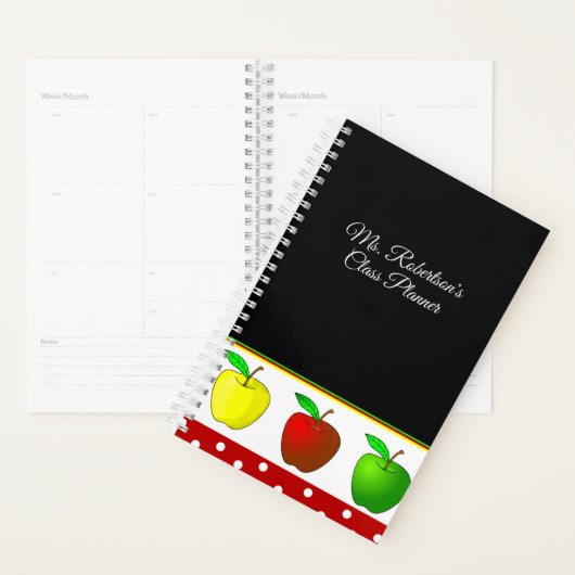 Docenten kleurrijke appels Daily Planner (Display)