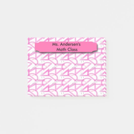 Docenten Roze Wiskunde Post-it® notes (Voorkant)