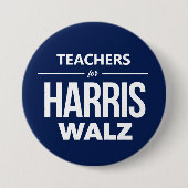 Docenten voor Harris Walz Ronde Button 7,6 Cm (Voorkant)