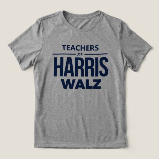 Docenten voor Harris Walz Tri-Blend Shirt (Design voorkant)