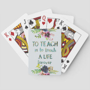Docenten Waarderingsweek Docent Citaat Typografie Pokerkaarten