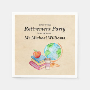 Docenten  Wereldbol Boeken Pensioenfeest Servet