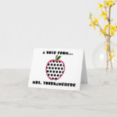 Docentenbriefkaart - Polka Dot Apple Kaart (Gele Bloem)
