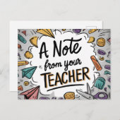 Docentennota - Welkom Terug naar School Briefkaart (Voorkant / Achterkant)