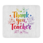 Docentensnijplank – Dank u, leraar! Snijplank (Voorkant)