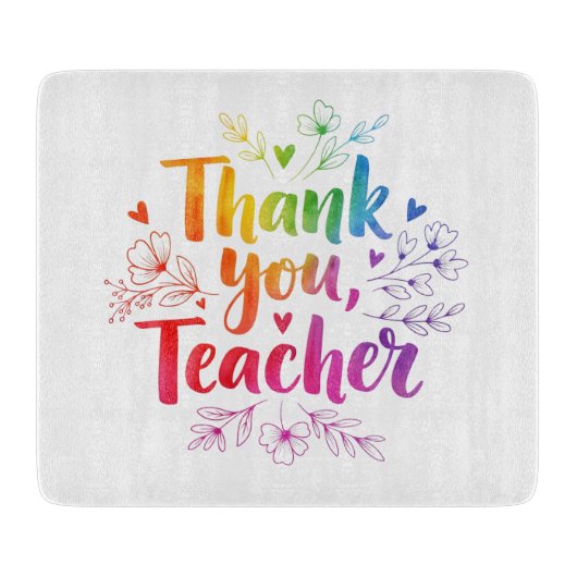 Docentensnijplank – Dank u, leraar! Snijplank (Voorkant)