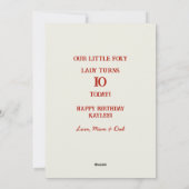 Dochter 10e Verjaardag Abstract Fox Feestdagenkaart (Achterkant)