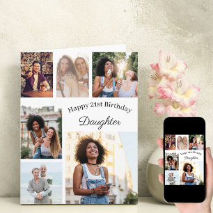 Dochter 6 Foto collage Elke grote leeftijd Kaart