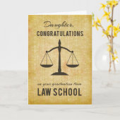 Dochter, Afstuderen rechtenschool gefeliciteerd SC Kaart (Gele Bloem)