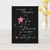 Dochter, Afstuderen ster gefeliciteerd Kaart (Gele Bloem)