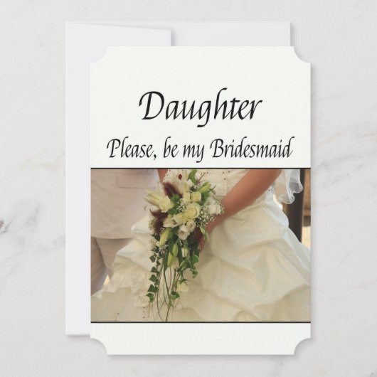 Dochter alsjeblieft, Bridesmaid Kaart (Voorkant)