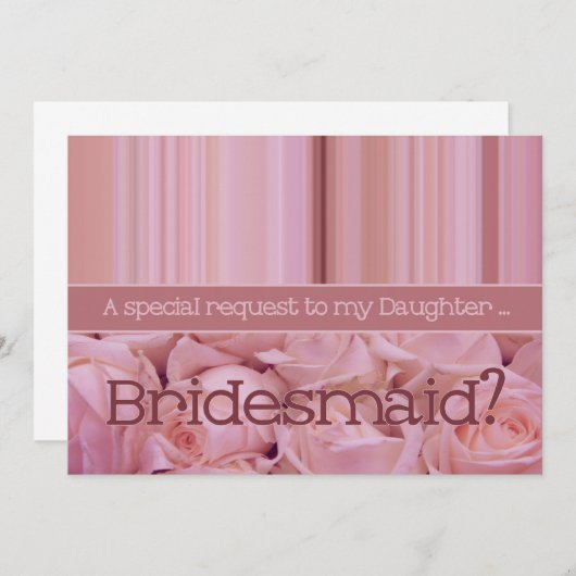 Dochter alsjeblieft, Bridesmaid Kaart (Voorkant / Achterkant)