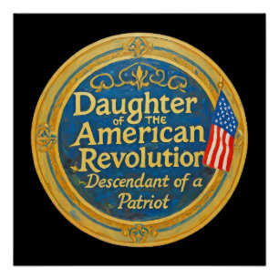 Dochter Amerikaanse Revolutie Afstammeling Patriot Perfect Poster