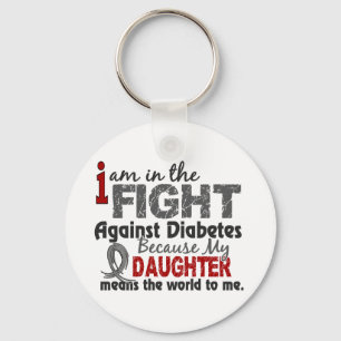Dochter betekent wereld voor mij diabetes sleutelhanger