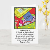 Dochter Birthday Wenskaart Kaart (Gele Bloem)