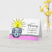 Dochter Custom Yahrzeit Jubileum van de Dood Kaart (Gele Bloem)