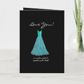 DOCHTER - de de Turkooise Blauwe Rozen & Kleding (Achterkant)