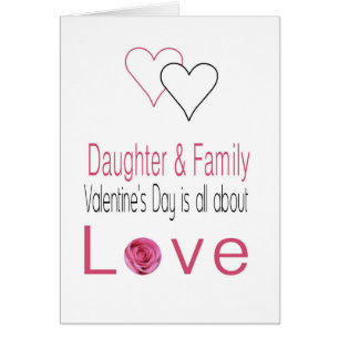 Dochter en familie Happy Valentijnsdag Rozen