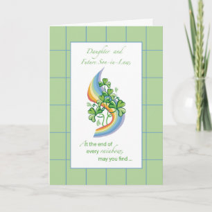 Dochter en toekomstige zoon in de wet St. Patrick' Kaart