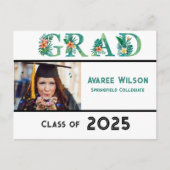 Dochter foto middelbare school Afstuderen Briefkaart (Voorkant)