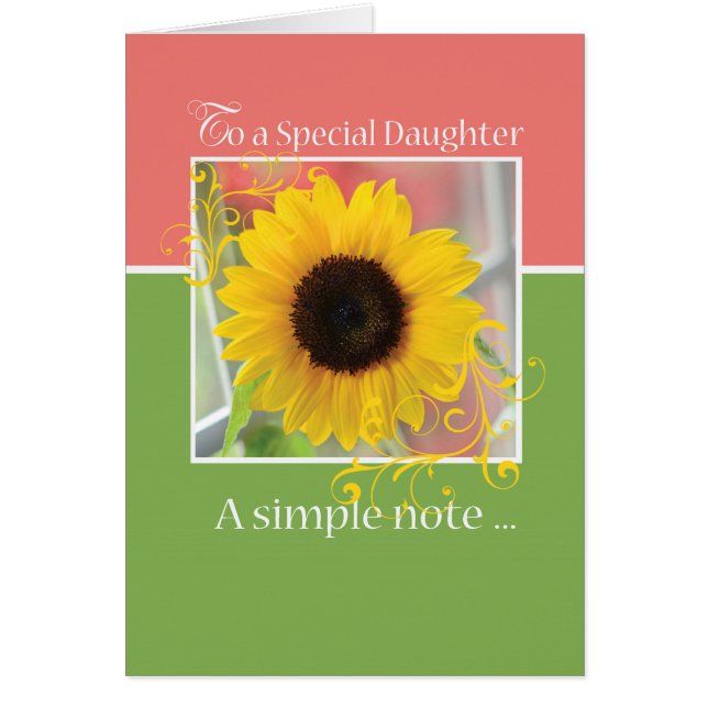 Dochter, gewoon een noot zonnebloem (Voorkant)