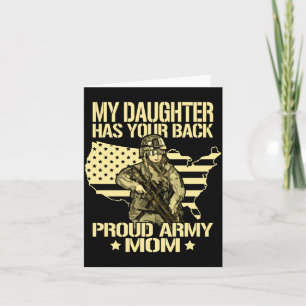 Dochter heeft rugdekking - Proud Army Mom Shirt Mo Kaart