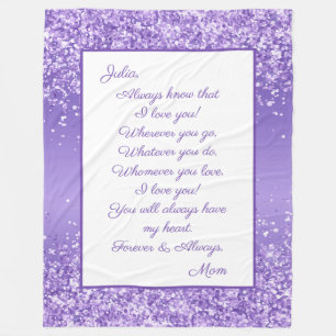 Dochter, ik hou van je fleece deken