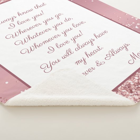 Dochter, ik hou van je sherpa deken (3/4)