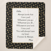 Dochter, ik hou van je sherpa deken (Voorkant)