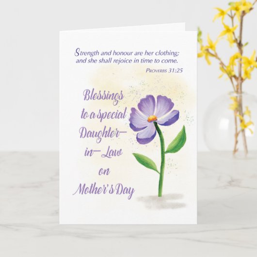 Dochter in de wet op Moederdag verkrachting van vr Kaart (Gele Bloem)