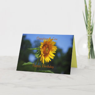 Dochter-in-law Verjaardag Zonnebloem Kaart