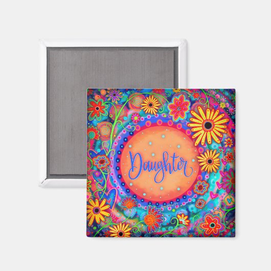 "Dochter"-inspiratiemagneet Magneet (Voorkant / Achterkant)