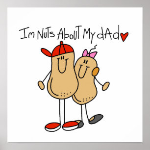 Dochter - Nuts over mijn vader T-shirts en cadeaut Poster