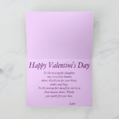 Dochter Valentijnsdag Kaart (Binnen)