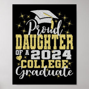 Dochter van 2024 College Afstuderen familie 24 Gra Poster