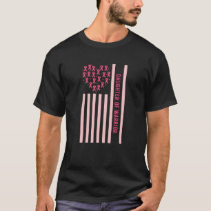 Dochter van de Amerikaanse vlag van Warrior Breast T-shirt