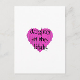 Dochter van de bride briefkaart