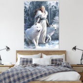 dochter van de wolf canvas afdruk (Insitu (Slaapkamer))