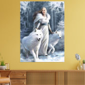 dochter van de wolf canvas afdruk (Insitu (Woonkamer))
