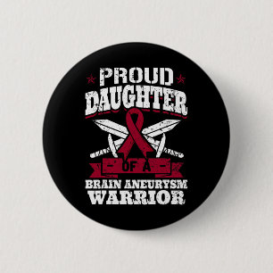 Dochter van een hersenadrenurysme-warrior Awarene Ronde Button 5,7 Cm