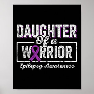 Dochter van een krijger epilepsie Paarse lint supp Poster