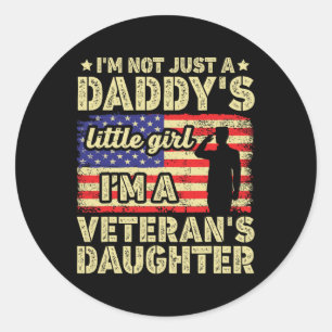 Dochter van een veteraan ronde sticker