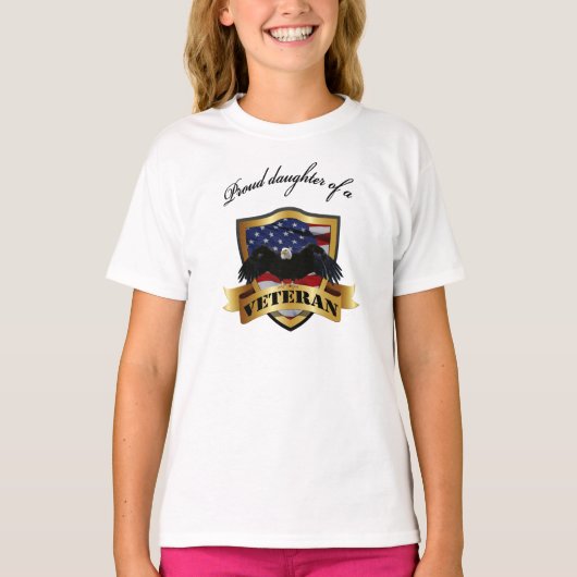 Dochter van een Veteraan T-shirt (Voorkant)