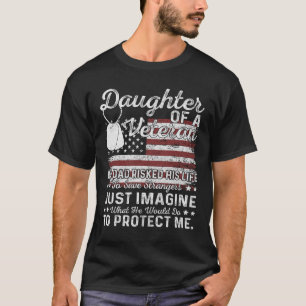 Dochter van een veteran patriottische militaire fa t-shirt