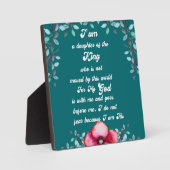 Dochter van het koning Christelijk Inspirerend Fotoplaat (Voorkant)