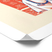 Dochter van Japan met hond Poster (Hoek)