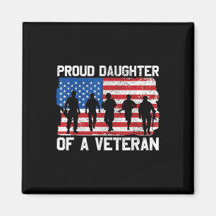 Dochter van Veteran Memorial Day is patriottisch d Magneet